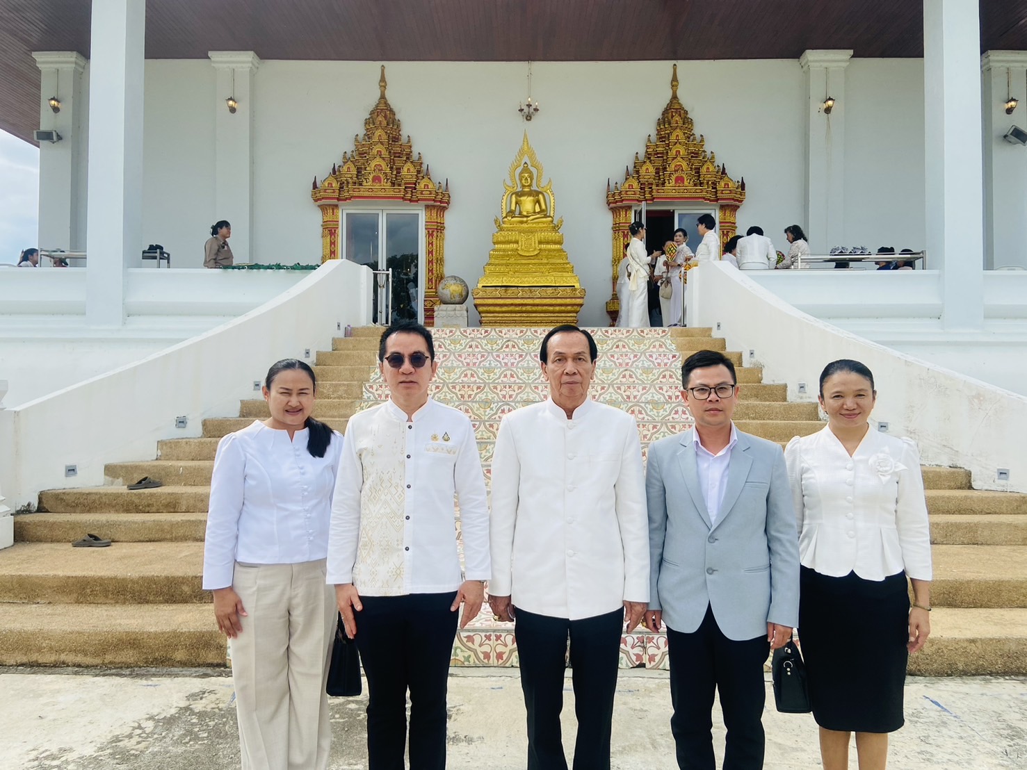 บรรยากาศผู้เข้าร่วมพิธีถวายผ้าพระกฐินประทาน