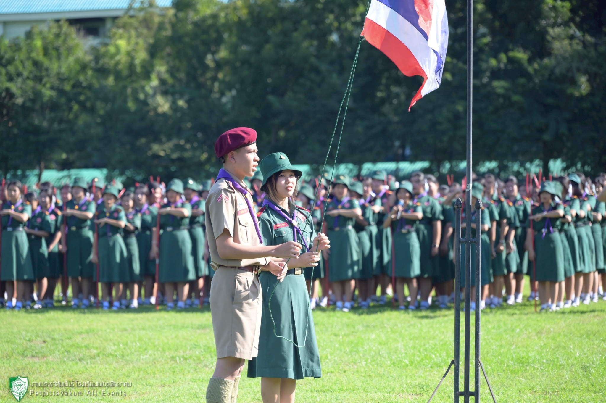 พิธีเปิดกองกิจกรรมลูกเสือ เนตรนารี ภาคเรียนที่ 2