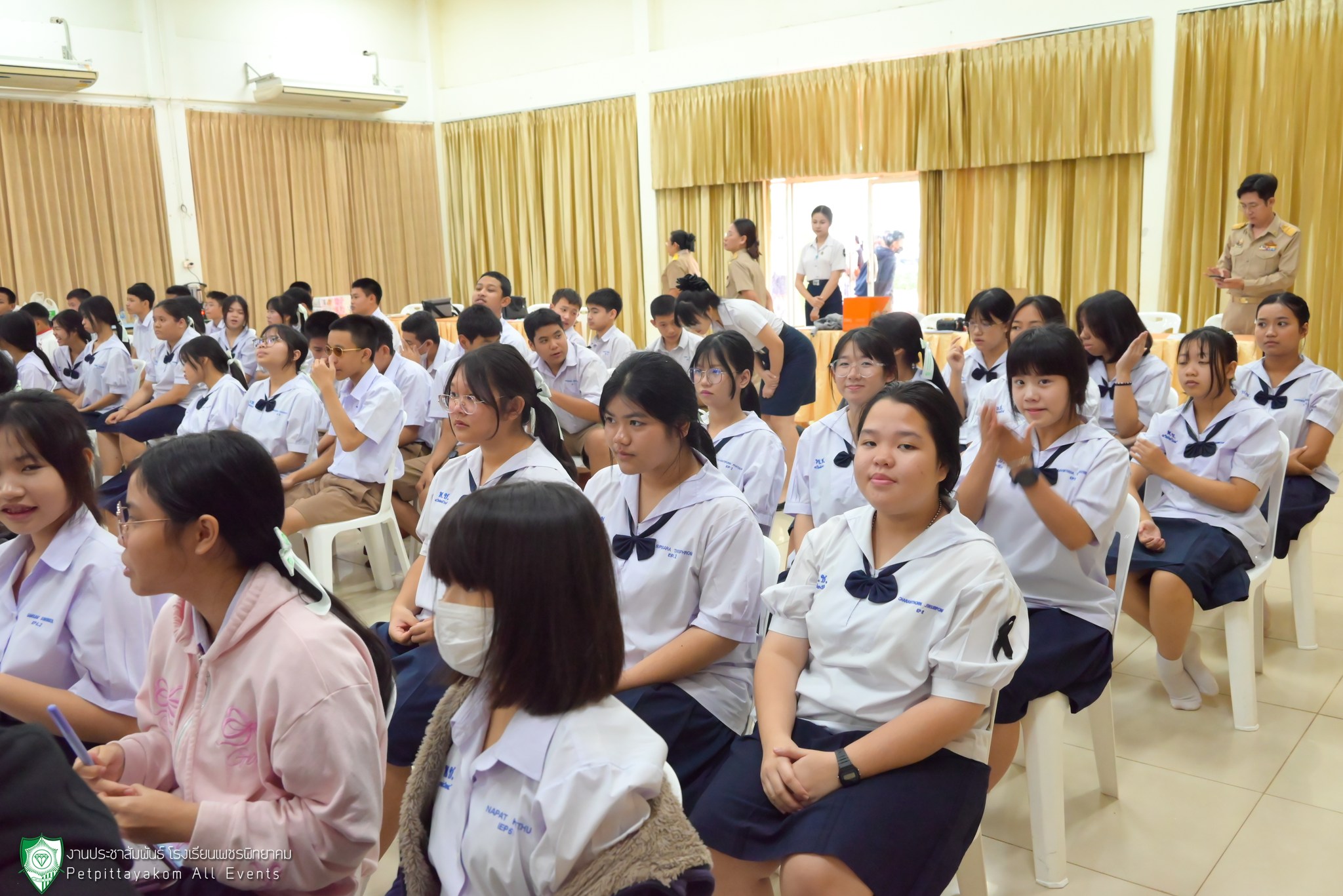 บรรยากาศการเรียนรู้เชิงรุกในหอประชุมดอกแก้ว