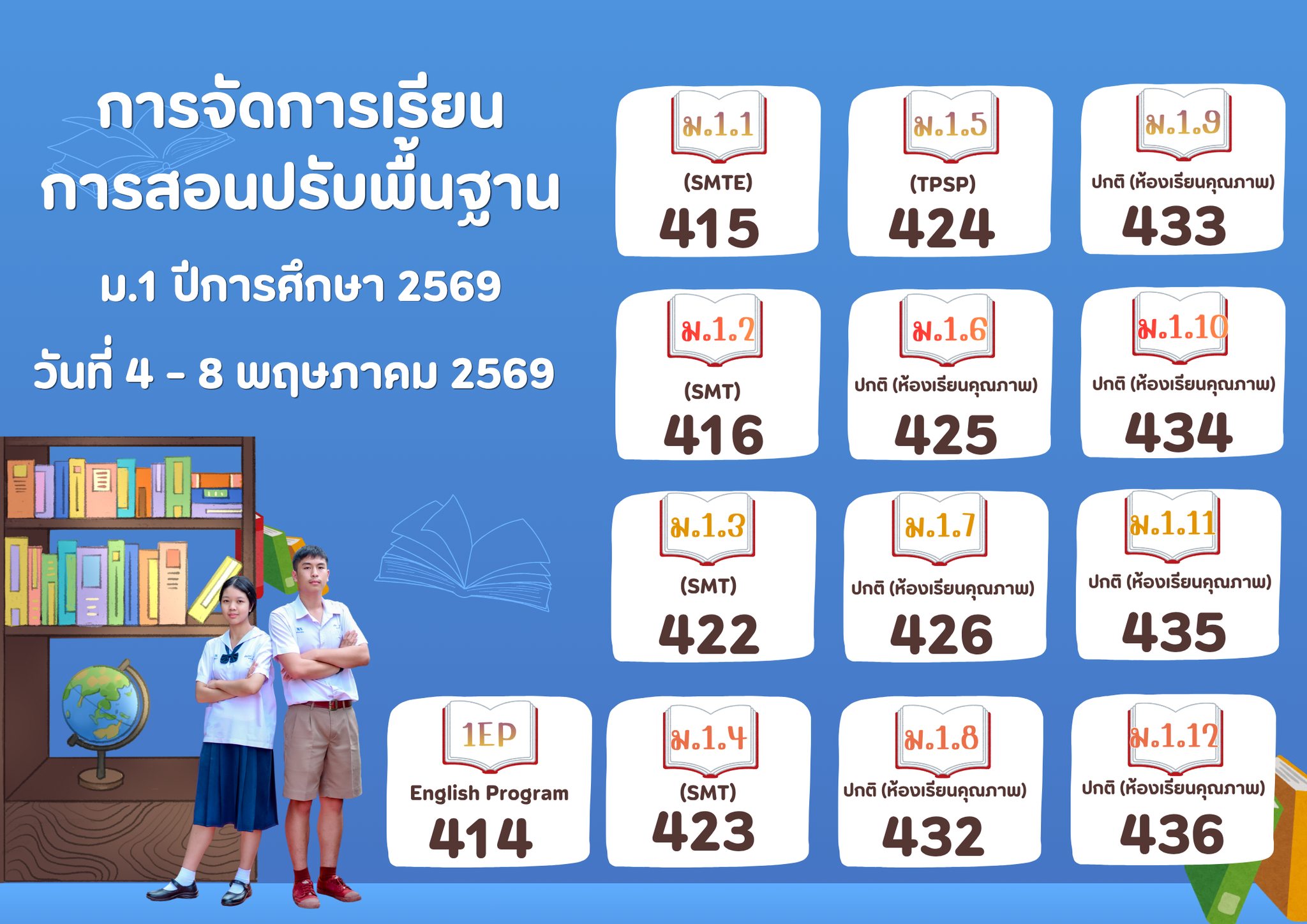 ตารางเรียนปรับพื้นฐาน ม.1 ภาพที่ 0