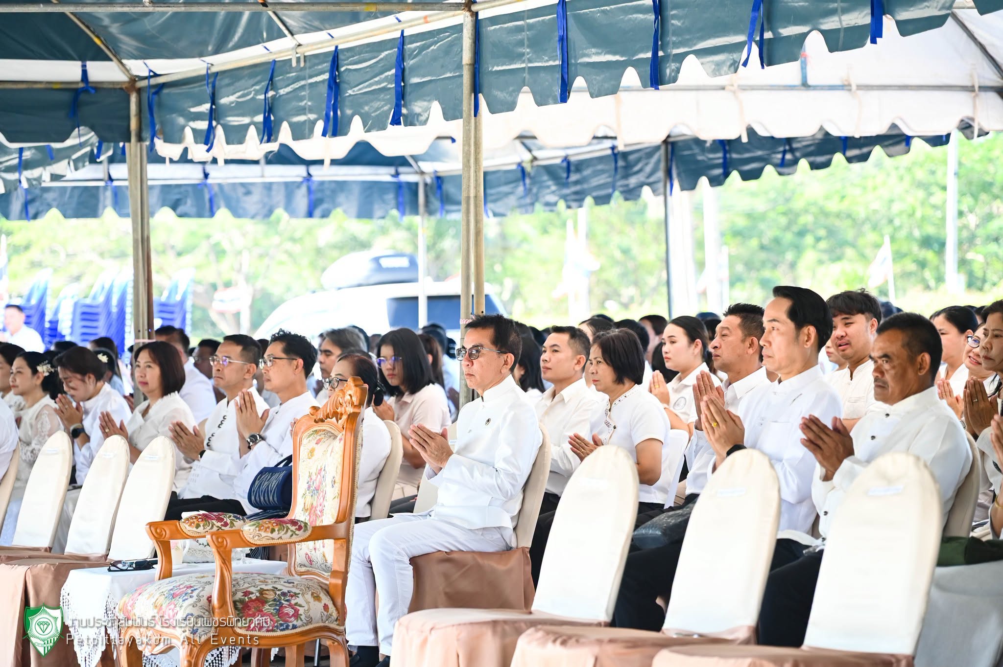พิธีบวงสรวงก่อสร้างซุ้มถวายดอกไม้จันทน์